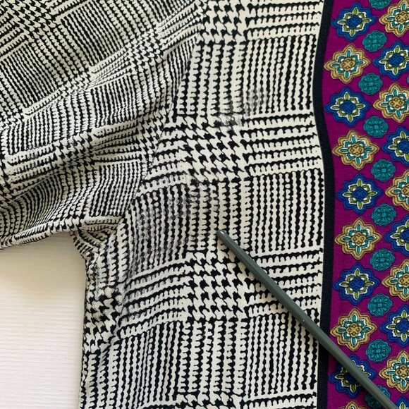 Vintage Nine to Five Herringbone Paisley Button Up Blouse Top Office Grandma - Picture 11 of 14